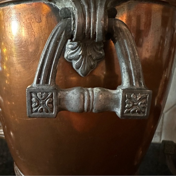 Vintage Universal Copper Samovar Coffee Urn Set L.F.&C. E9189 w Creamer Sugar - Picture 11 of 16